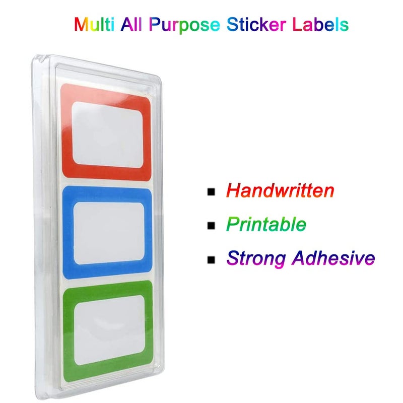 Solar-Power Plain Name Tag Stickers Colorful Border Name Tag Labels - 200 Stickers (3.5 x 2.25 inch) - Image 2
